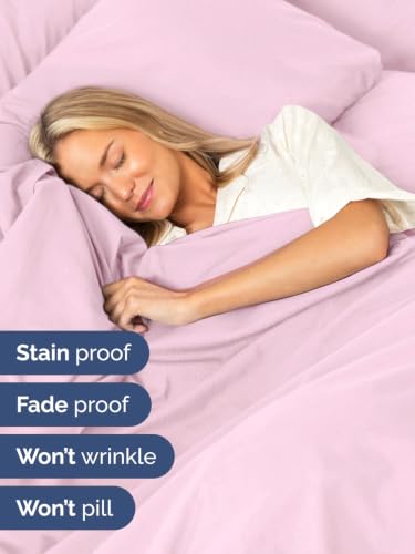 Image of Extra Deep Pocket Split King Sheet Set - Breathable & Cooling - Light Pink