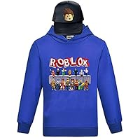 TBNRFrags Girls Hoodies Pink Sweatshirt for Kids Cotton Top Casual Long Sleeve Clothes And Hat 3-13 Years(Bue,12-13 Years)