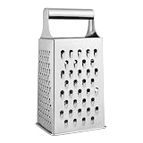 Ralador de Aço Inox 4 Faces Multiuso para Queijo, Legumes, Verduras e Frutas