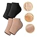 Holibanna 2Pairs Breathable Heel Sleeves Comfortable Foot Supports for Moisture Locking and Cracked Heel Relief Reusable Cushions for Men and Women Skin Tone Options