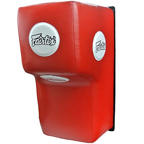 Wandschlagpolster Fairtex aus Leder für Trainingseinheiten in Rot