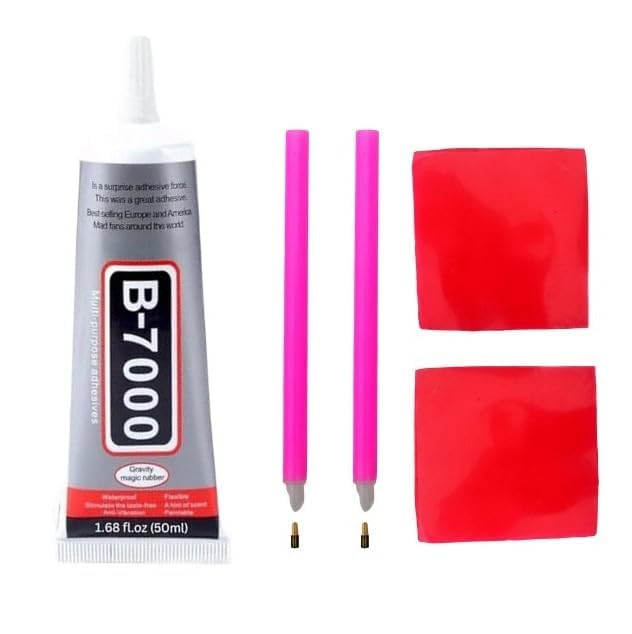 Jinita B7000 50ml Glue with 2 Sticking Pens Combo | B7000 Resin Adhesive for Jewelry Making, DIY Crafts, Kundan & Embroidery Work