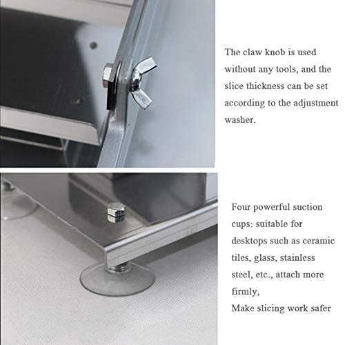 for Home Or Commercial Use,Meat Cleaver Manual Frozen, Adjustable Thickness Meat Cutter, Potato Hard Vegetable Beef and Lamb Roll Home Slicing Machine - Image 5