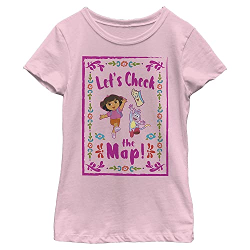 Nickelodeon Dora The Explorer The Map Girls Short Sleeve Tee Shirt