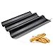 GWHOLE Molde Baguette Bandeja para Baguettes Molde de 3 Pans de Acero Inoxidable Molde Antiadherente Pan Fácil de Limpiar