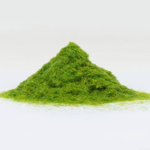 Polvo de hierba de 500 g para dioramas para crear un paisaje realista en modelos de ferrocarriles (30 g)