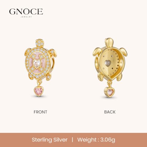 Image of GNOCE Ocean World Cute Animal Charm Beads,925 Sterling Silver Dangle Charms Fit Bracelets & Necklace, Hand-Finished Keepsake Travel Jewelry Gift for Women Men BBF