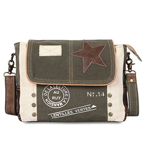 Bolso bandolera grande de lona reciclada para mujer miniatura 7