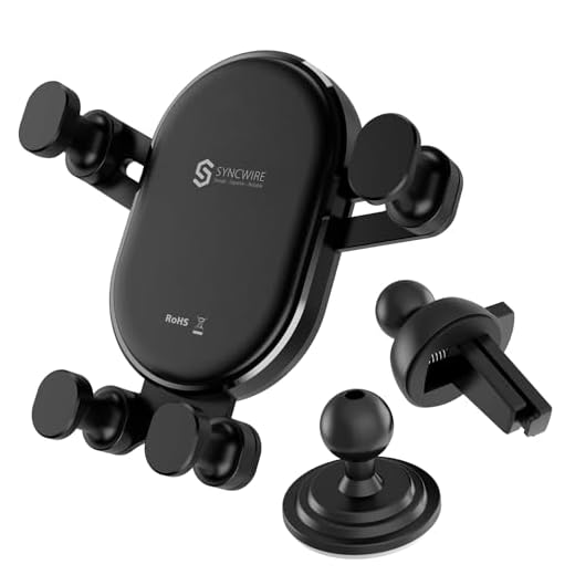 Syncwire 2-in-1 Air Vent Phone Holder, Gravity Automatic Locking Universal Car Cell Phone Mount Compatible iPhone Xs MAX/XS/XR/X/8/8 Plus, Samsung Galaxy S10 Plus/S10/S9/S8/S7/Note Series and More