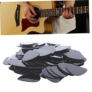 Luxylei Médiators de Guitare 50pcs médiators de Guitare en Plastique Noir médiators de Guitare électrique Acoustique… - Les Beatles, Paul McCartney, John Lennon, RIngo Starr, George Harrison Luxylei Médiators de Guitare 50pcs médiators de Guitare en Plastique Noir médiators de Guitare électrique Acoustique… – Image 2