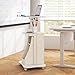 Giantex Mobile Podium Stand, Height Adjustable Laptop Cart with Tilting Tabletop & Storage Compartments, Rolling Lectern with Lockable Casters for Classroom, Church, Home Office, White