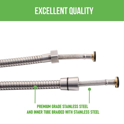 Purrfectzone Shower Hose Replacement - Perfect For Shower Or Bidet Sprayer, Easy Installation (48 Inch, Brushed Nickel) #TOP3