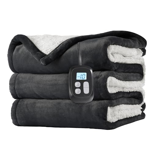 LaffyLo Electric Heated Blanket Full Size - 72"x84", Soft Flannel