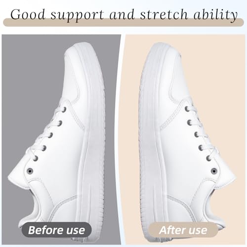 Heclia Shoe Stretcher Plastic Shoe Tree Inserts to Keep Shape 20PCS Adjustable Boot Shapers Clear Sneaker Inserts Crease Protector Shoes Form Holder for Sneaker Leater Golf Mules Boot Shaper Holder