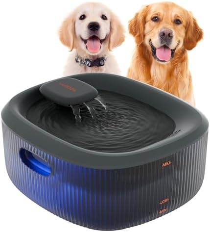WOPET Dog Water Fountain for Large Dogs, 6L/205oz/1.7Gal Automatic Dog...