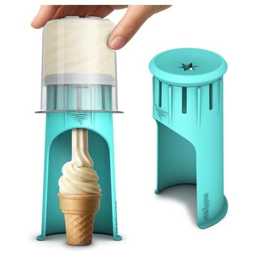 swirlyzer Softeis Maker für Ninja Creami NC299EU NC300EU NC301EU, NC500EU, Deluxe NC501EU, zum Patent angemeldete Innovation, Softeis-Spender, BPA Frei, Zubehör, Eismaker (swirlyzer Softeis Maker)