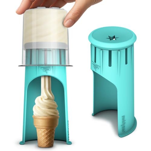 swirlyzer Softeis Maker für Ninja Creami NC299EU NC300EU NC301EU NC500EU Deluxe NC501EU zum Patent angemeldete Innovation Softeis-Spender BPA Frei Zubehör Eismaker (swirlyzer Softeis Maker)
