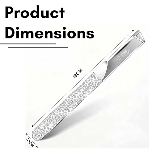 Image of Beaute Secrets Premium Stainless Steel Nail File with Protective Case | Professional Double-Sided Nail Filer for Smooth Shaping | Durable Metal Nail File for Manicure & Pedicure | For Women & Men