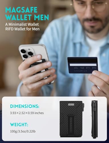 Image of Ridge Wallets for Men,Magsafe Wallet with money clip,Pop up wallet | Magneitc Wallet for iPhone 17 /16 /15 /14 /13 Pro Max,Magnetic Wallet stand,Slim wallets for men,pop up Wallets for Men's Gifts