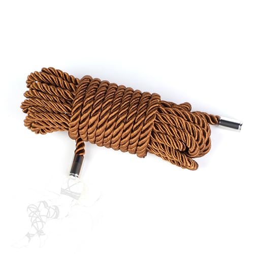 TAUOE Corde Tressée en Polyester de 10m avec Tête Métallique, Convenue pour Les Scènes de Yoga, l'Interaction en Couple, Les Hommes et Les Femmes Adultes