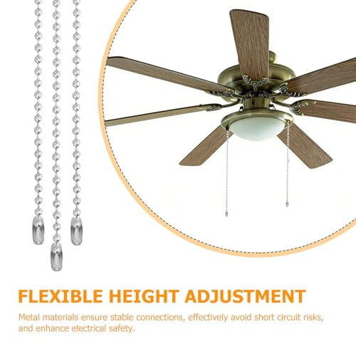 Extensor de cadena para ventilador de techo de metal ajustable con conectores pack de 2 unidades 4