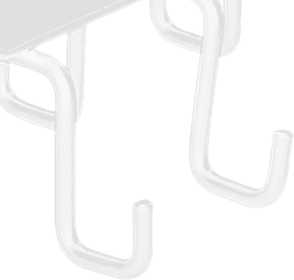 Double Row Kitchen Hooks for Hanging Utensils,Space Saving Heavy Duty Hanging Pot Rack Wall Mounted with 13 Hooks Pan Lid Kitchen Utensil Hanger,White