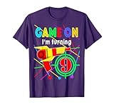 Game On I'm Turning 9 Years Boy Laser Tag Birthday T-Shirt