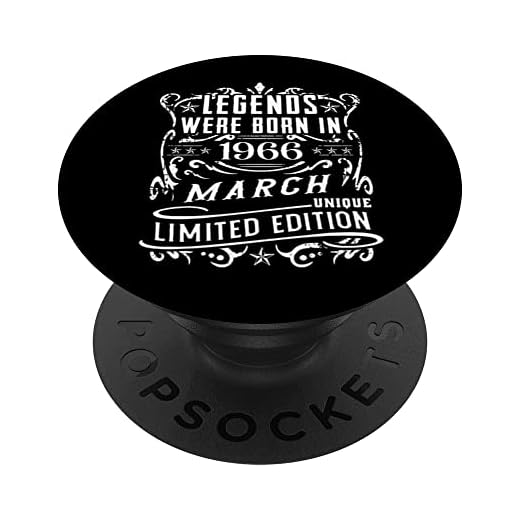 Cumpleaños Marzo 1966 Edición Limitada Regalo March 1966 PopSockets PopGrip Intercambiable