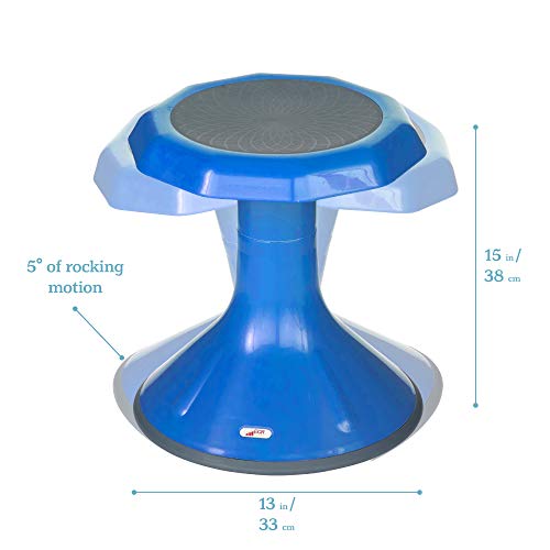 Image of ECR4Kids ACE Active Core Engagement Wobble Stool, 15-Inch Seat Height, Flexible Seating, Blue