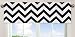 Black and White Chevron Collection Zig Zag Window Valance