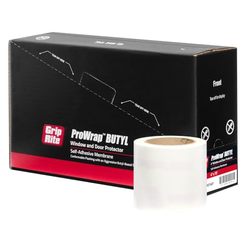 Grip-Rite GRWRWDT4BT, Butyl Window & Door Wrap, 4" x 75', Superior Waterproofing, 1 Roll by Grip-Rite - Image 2