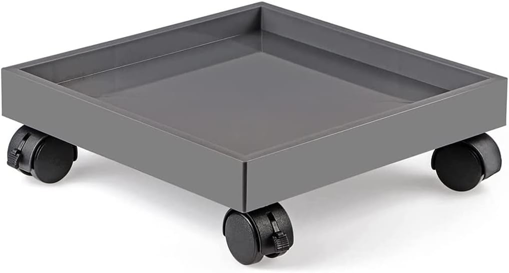 Caddies Square Plant Caddy, Plant Dolly Planter Caddies with Locking Wheels, ABS Plant Pallet, Rolling Plant Stand Outdoor for Moving Potted Planter, Flower Plants (Size : 17 inch)