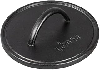 Lodge L8RFIP 8 Inch Seasoned Cast Iron Grill Press, Black