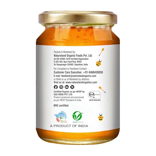 Image of Natureland Organics Honey 500 Gm - Pure - Natural - Organic Honey (Pack of 3)