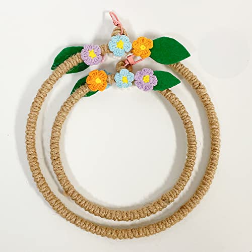 Image of La La Pet Bird Rope Swing with Hanging Hook Bird Rope Perch Bird Swing Perch Bird Perch Stand Bird Cage Toy for Parrot Budgie Parakeet Cockatiel Cockatoo Conure Large