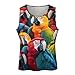 Parrots Birds Men's Workout Tank Top Quick Dry Gym Muscle Tee Bodybuilding Sleeveless T Shirt L