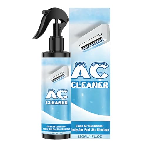 Limpiador para Aire Acondicionado,120ml Espuma Limpiadora para Aire Acondicionado - Descompone Suciedad, Polvo, Grasa y en Evaporador, Calefacción y Refrigeración, Conductos, Ventana,para Evaporador,