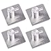 Price comparison product image Wall Hooks Self Adhesive Hook, HengBo 4 Pcs Waterproof Stainless Steel Stick Hooks for Kitchens, Bathrooms, Closets