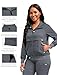 Scrubspro Scrub Jackets long Sleeve Medical Scrub Jackets for Women Zip Front