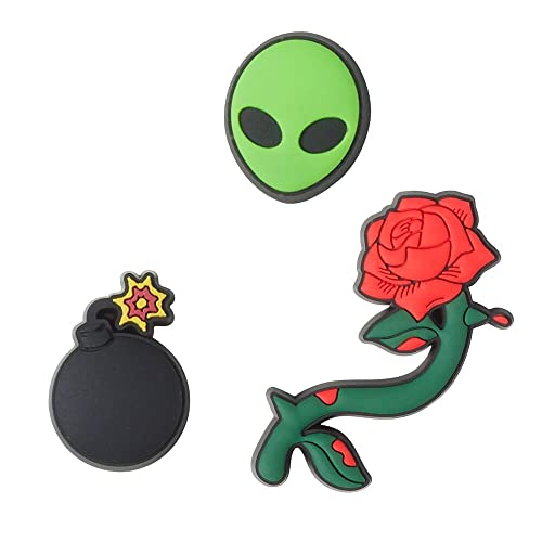 Image of Crocs unisex adult Jibbitz 3-pack | Jibbitz Shoe Charms, Bomb Alien, Small US