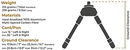 Spartan Precision Equipment Pro Hunt TAC Rifle Bipod (Standard) - Thumbnail 7