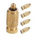 VICASKY Messing Hochdruck Sprühdüse 5 Stück 3/16 Zoll Für Außenkühlung Und Befeuchtung in Aquakulturbetrieben Mit Einfache Installation