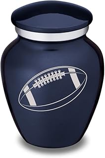 GetUrns Keepsake Embrace Football Cremation Urn (Cobalt Blue)