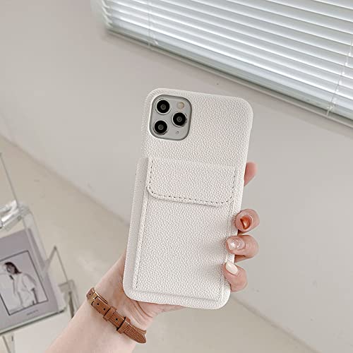 Étui iPhone X blanc en cuir fini les portefeuilles encombrants
