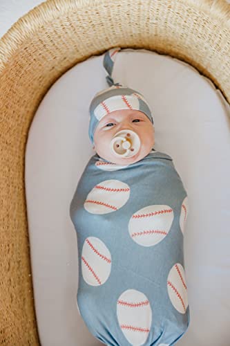 Image of Copper Pearl Swaddle Blankets for Newborns | Soft Stretchy Receiving Blankets for Boys and Girls | Large 46 x 46 Inch Baby Blankets | Lightweight and Breathable Swaddles | Slugger
