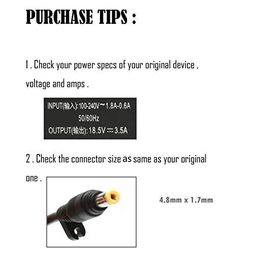 65W Laptop Power Cord For Hp Compaq Presario C300 C500 C700 F500 F700 A900 Pavilion Dv6000 Dv6500 Dv6700 Dv1000 Dv2000 Spare 9155068 393954001 394224001 403810-001 417220-001 381090-001 #TOP1