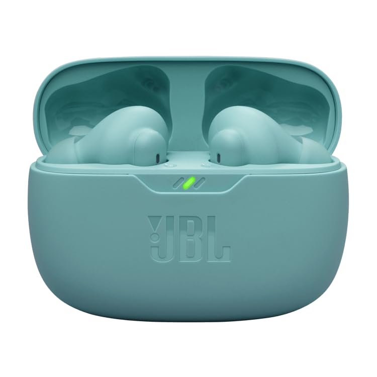 JBL Vibe Beam 2 - True Wireless Noise Cancelling Earbuds Pure Bass Sound & Smart Ambient Technology, 4mics for Crisp, Clear Calls, up to 40Hrs of Playback, IP54 Dust & Water Resistant (Blue)