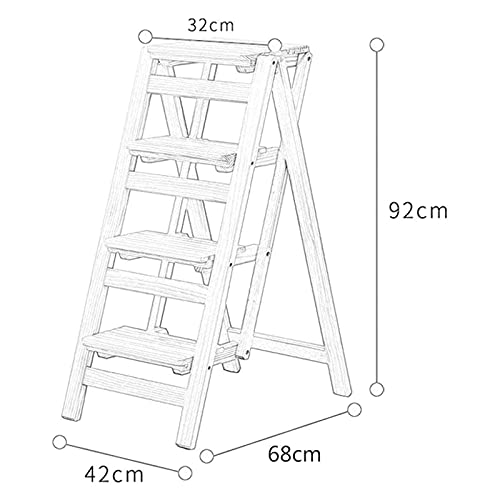 Taburete de escalada DASHADAO de madera maciza para hogar 4