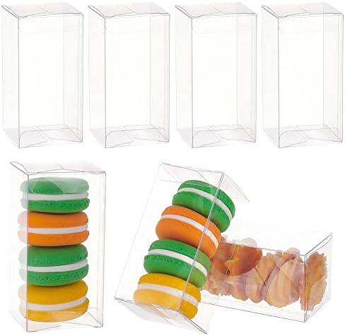 BENECREAT 30PCS 9x9x9cm Clear Cube Wedding Favour Boxes PVC Transparent Gift Wrapping Boxes for Candy Chocolate, Party and Baby Shower Favors