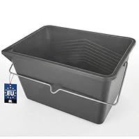 BAKOKI Farbeimer 8L – eckiger Malereimer aus Kunststoff mit Metallgriff und Gießrand, stabil, rechteckig und leicht, ideal für Renovierung, Garten und Reinigung